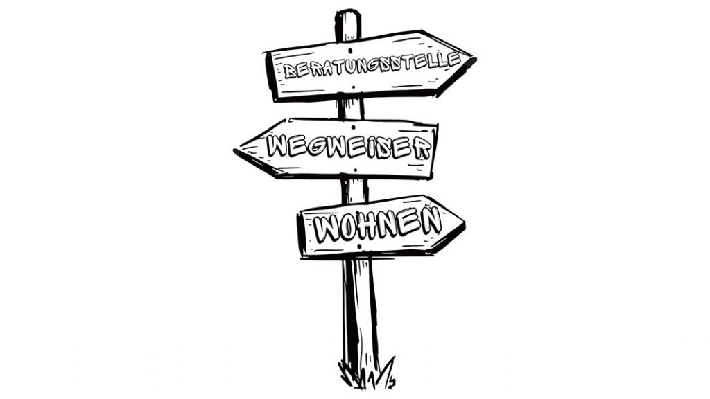 Logo Wegweiser Wohnen – Ein Projekt zur Unterstützung bei Wohnungssuche und Wohnraumerhalt
